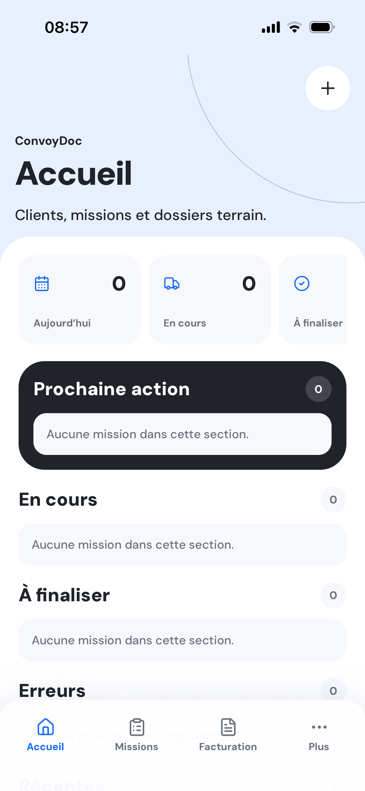 Accueil mobile de ConvoyDoc